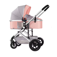 Poussette bébé convertible à deux sens, cadre en alliage d'aluminium, design pliable - Idéale pour les sorties des enfants