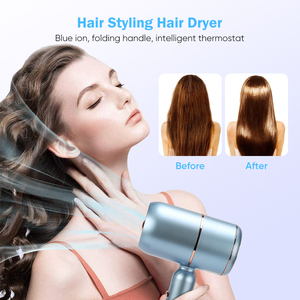 Professionnel <span class=keywords><strong>2000W</strong></span> mural pliable voyage sèche-cheveux ionique diffuseur Salon qualité sèche-cheveux <span class=keywords><strong>brosse</strong></span> pour hôtels voyage - Product Image 2