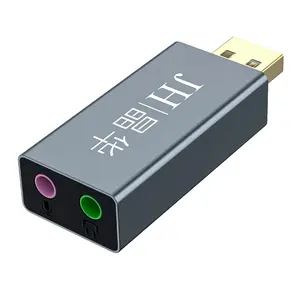 컴퓨터/노트북/PS4 에 적합한 외부 USB-3.5mm 오디오 어댑터 사운드 카드