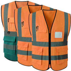 Chaleco de seguridad reflectante de alta visibilidad para hombre, ropa de trabajo personalizada, Hivis - Product Image 2
