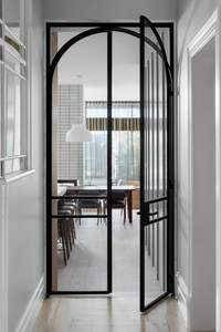 Porte double en acier sur mesure haut de gamme, style rétro français, pour <span class=keywords><strong>cuisine</strong></span>, balcon, intérieur, <span class=keywords><strong>salon</strong></span>, chambre, hôtel - Product Image 6