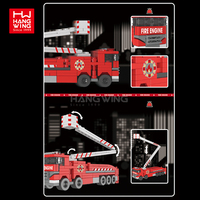 Ensemble de blocs de construction rétro de caserne de pompiers HW – Jouet éducatif à construire et à jouer – Kit de modèle STEM de caserne de pompiers rétro