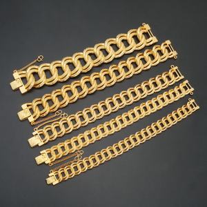 JXX Factory Supply Quality 24k Gold Plated Brass Hip Hop Iced Cuban <b>Bracelet</b> Cool Design for Men Women Fashion Charm <b>Bracelets</b> - Product Image 1