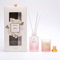 Ensembles de parfums M & SENSE Coffret cadeau de bougie parfumée avec diffuseur roseau au design unique