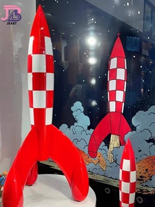 Sculpture de fusée grandeur nature en fibre de verre, décoration pour musée de la <span class=keywords><strong>science</strong></span> et de la technologie, artisanat en résine, grandes décorations au sol - Product Image 4