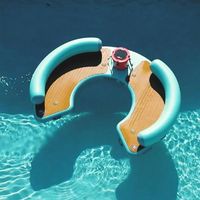 Schwimmbad schwimmt aufblasbarer schwimmender Karten tisch und Stühle Aufblasbare schwimmende Liege
