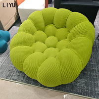 Canapé de sol à profil bas en tissu tricoté 3D gonflé, effet nuage, compressé sous vide, pour bureau, réception et salle d'attente