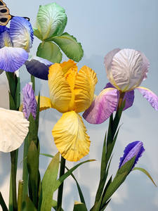 <span class=keywords><strong>Iris</strong></span> en papier coloré de fleur géante unique fait à la main A-138 personnalisé pour la décoration de mariage d'inspiration unique de conception florale - Product Image 2