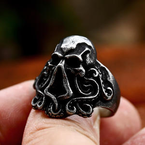 SS8-918R acier soldat <span class=keywords><strong>2022</strong></span> nouveau Octopus Crâne Anneau 316L Acier Inoxydable Bijoux Marin Anneaux pour Hommes Rondelle Biker Bijoux - Product Image 3