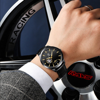Montre mécanique pratique, apparence unique et originale, mouvement mécanique, montre-bracelet tendance avec mouvement mécanique