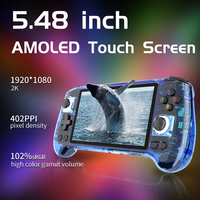 RG556 Lecteur de jeux vidéo portable multifonction avec écran OLED de 5.48 pouces Console de jeux portable rétro