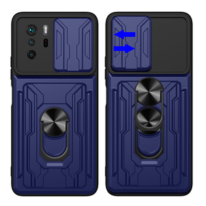 Coque magnétique avec anneau hybride en TPU, pour <span class=keywords><strong>Redmi</strong></span> <span class=keywords><strong>Note</strong></span> <span class=keywords><strong>10</strong></span> <span class=keywords><strong>Pro</strong></span>, avec béquille, porte-cartes amovible, personnalisé, 1 pièce - Product Image 2