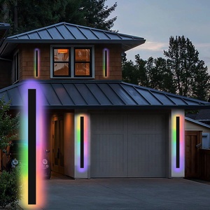 RGB IP65 Không Thấm Nước Ngoài Trời LED Tường Ánh Sáng Thông Minh Đèn Treo Tường Cho Nhà Văn Phòng Sắt Dài Tuyến Tính Tường Cho Nhà Thanh Bầu Không Khí - Product Image 5