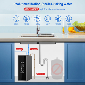 Ventes chaudes PTC RO T33 Filtre Ro 7 étapes à eau industrielle Système Ro à haut débit 600 Gpd avec hydrogène Meilleur système de filtration d'eau de table - Product Image 3