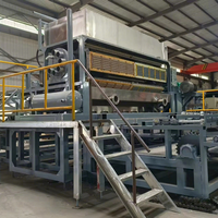 Machine automatique de fabrication de barquettes à œufs, type tambour rotatif, 10000 pièces/heure, avec ligne de séchage métallique pour la production de grands cartons à œufs en pâte à papier