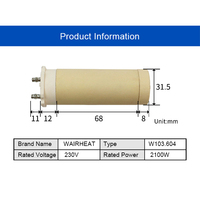 Élément chauffant 230 Volt 2100 Watt 103.604 230V /2100W Type 33A6 pour soudeuse plastique Twinny T