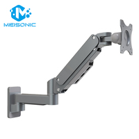 Support d'écran réglable Meisonic M8-EX02-W avec bras articulé à ressort à gaz, en alliage d'aluminium, capacité de charge de 10 kg