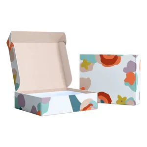 custom printed folding colorful packaging airplane paper mailer clothes boxes