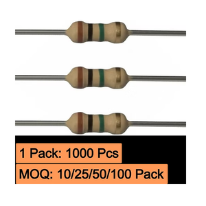 Durable 1KΩ 0.25W 1% Tolerance Metal Film <b>Fixed</b> Resistors Axial Lead Type for PCB Electronics DIY Projects Low Noise Accuracy - Product Image 2