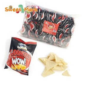 Galletas en Forma de Cuerno al por Mayor, Chips Crujientes con Sabores a Camarones y Huevo, Saladas, Proceso de Horneado y Enrollado - Product Image 1