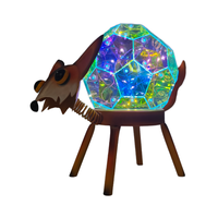 Lampe de jardin solaire LED pour animaux, décoration extérieure étanche en forme de chat et de lapin mignon pour patio et balcon.