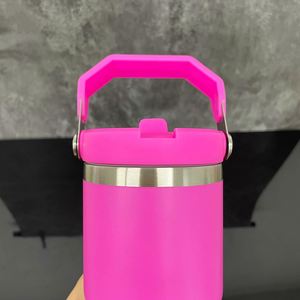 Bouteille de voyage isotherme en acier inoxydable de 20 oz pour enfants, colorée, vierge pour sublimation, avec paille rabattable, anti-fuite et poignée - Product Image 4