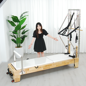 GRASSFIT Factory Custom Commertical Yoga Studio Home Wood Cama De Pilates Reformer With Half Trapeze,Reformer Machine Tower - Product Image 3