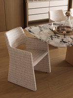 Chaise de salle à manger moderne minimaliste de luxe léger avec housse et accoudoirs en tissu coton et lin pour la maison, l'hôtel et le restaurant