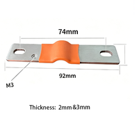 Barre omnibus flexible en cuivre pour batterie, 200A, pour énergies nouvelles, connecteur de batterie au lithium laminé, barre omnibus LiFePO4, taille personnalisée