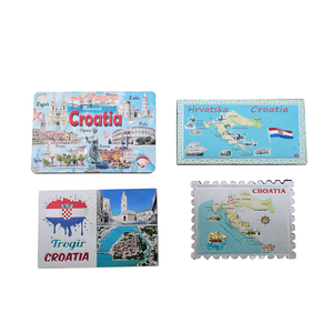 סגנון חדש oem מלבן מותאם אישית סגנון croatia סגנון פח פח לסכל praha מקרר מזכרת מגנט רך hravatska - Product Image 2