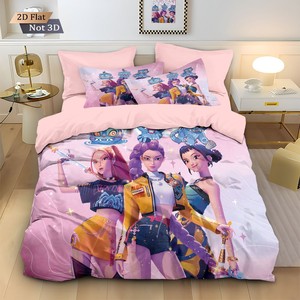 Juego de Ropa de <span class=keywords><strong>Cama</strong></span> Personalizado de Tres Piezas con Estampado 3D de Grupo Femenino de K-pop - Product Image 6