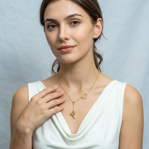 Collar con Colgante de Cruz de Plata S925/S935, Chapado en Oro, con Flor, Diamantes y Perlas de Agua Dulce, Estilo Hip Hop, Personalizable, Regalo de Boda - Product Image 1