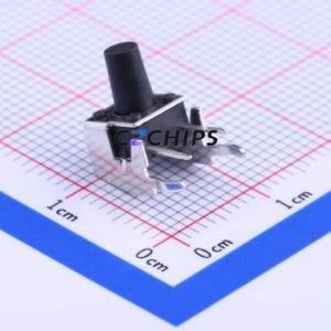 K2-1102AQ-K4CW-01 Tactile Switch Through hole Component THT Switch Single Pole Single Throw Round Button 2.5N Right Angle Insert - Product Image 1