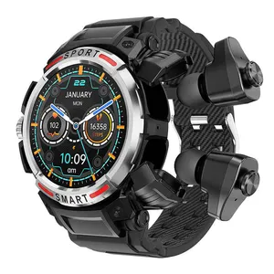 Fitness Sport Mannen Reloj Mode Slimme Horloges Voor Oortelefoons No1 Dual Bluetooth Horloge Headset 2 In 1