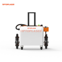 Machine de nettoyage laser montée sur chariot avec câble à fibre optique de 5 m et boîtier certifié IP pour environnements industriels exigeants