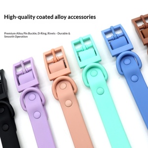Nuevo <span class=keywords><strong>Collar</strong></span> Universal para Perros y Gatos, Extensible, Resistente a las Manchas, Impermeable, de PVC, Color Macaron, con Patrón Sólido - Product Image 5