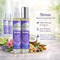 Huiles essentielles de qualité supérieure en roll-on, mélange d'huiles aromatiques botaniques pour la relaxation, le sommeil, le soulagement du stress, la concentration, huile parfumée portable