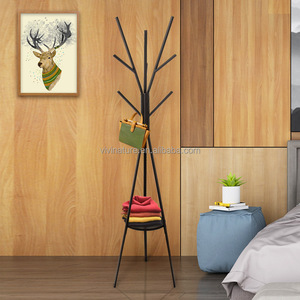 Porte-manteau et porte-chapeaux en métal sur pied avec 9 crochets pour la maison, le bureau, l'entrée et le bureau - Product Image 2