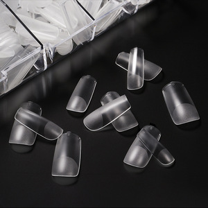 240pcs French Seamless <b>Nail</b> Tips Water Drop Almond Frosted Full Half Cover <b>Extension</b> Tips for <b>Nail</b> Salon - Product Image 3