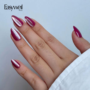 <span class=keywords><strong>Uñas</strong></span> Postizas de Gel Acrílico Suave con Efecto Ojo de Gato Negro, 30-32 Piezas, Venta Caliente de Easywell, con Empaque Personalizado, <span class=keywords><strong>Uñas</strong></span> de Almendra a Presión, Venta al por Mayor - Product Image 3