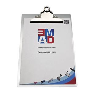 Porte-documents en aluminium argenté avec logo personnalisé de la marque EMDA, modèle 70M301, pour le bureau, le stockage de documents, format A4 - Product Image 2