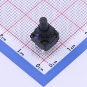 TS-1012A-A17B3-D2 Tactile Switch Through hole Component (THT)-4P,8x8mm Switch Single Pole Single Throw Round Button 2.5N 8mm - Product Image 1