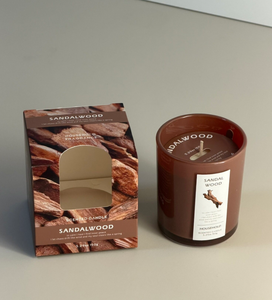 Boîte cadeau artisanale LANJO classique, bocal en verre personnalisable, bougie aromathérapeutique non toxique, décoration d'intérieur biologique, fête des pères - Product Image 1