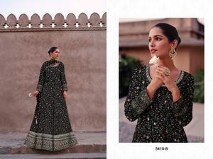 Heavy Faux Georgette Work Georgette Anarkali Vestido para bodas y fiestas Disponible a un precio asequible - Product Image 6