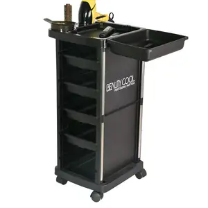 Hairdressing Best Selling Hair Salon Trolley Cart Plastic Beauty Salon Trolley With 5 Drawers And Salon Trolley Hairdressing Wheels