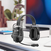 Casque de protection auditive OMFox KTC300SE S 85 dB avec interphone unique pour les vols d'avion et la manutention au sol à l'aéroport