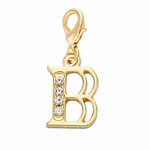 Accesorio para hacer joyas, incrustaciones de alfabeto mayúsculo, 26 letras inglesas, abalorios, regalo de Metal DIY, chapado en aleación de Zinc ecológico - Product Image 3