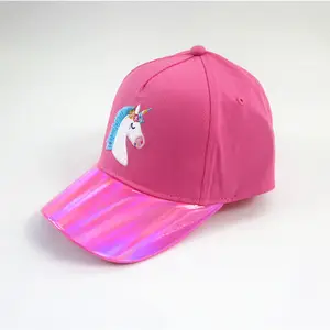 2021 Nieuwe Stijl Kids Pony Borduurwerk Plastic Vizier Sport Cap