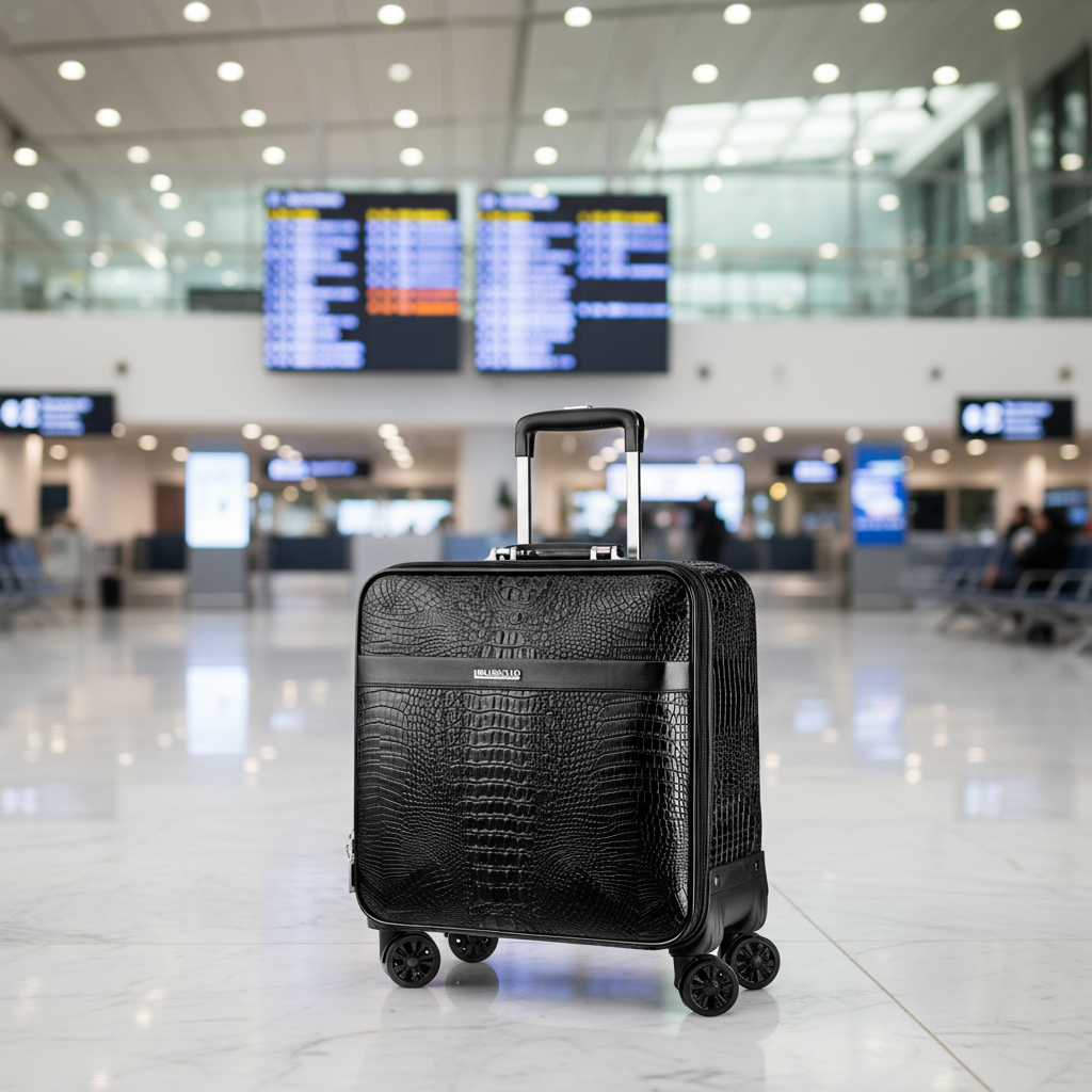 Business Suitcase Set Odm Pu Leather Luggage Travel Luggage OEM Leather Suitcase Fashion Carry Ons Travel Bag 18inch
