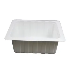 Wholesale rectangle food container Disposable plastic tableware 130mm length PS plastic container ToFu box